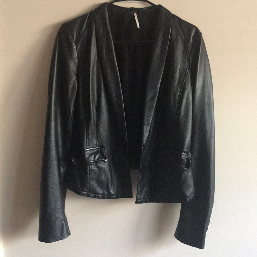 Free People Vegan Leather Jacket size 4